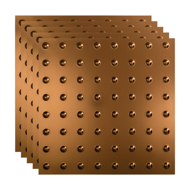 FASÄDE Dome Decorative Vinyl 2ft x 2ft Lay in Ceiling Panel in Oil Rubbed Bronze (5 Pack)