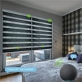 thumbnail image 2 of Yoolax Motorized Blinds Remote Voice Control Electric Zebra Blinds Smart Blind for Windows(95% Shading Carbon Black,37"W x 72"H), 2 of 6