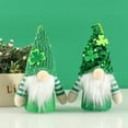 thumbnail image 4 of Jlong 2PCS St. Patrick's Day Lighted Gnome Set Leprechaun Swedish Gnome Ornaments LED Glowing Irish Leprechaun Gnome Tomtees Irish Gnome Elf Scandinavian Gnomes for St. Patrick's Day Christmas, 4 of 9