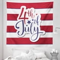 thumbnail image 1 of American Flag Design Tapestry, Independence Day for USA Joyful Celebration Lettering, Fabric Wall Hanging Decor for Bedroom Living Room Dorm, 5 Sizes, White Dark Pink Lavender, by Ambesonne, 1 of 1