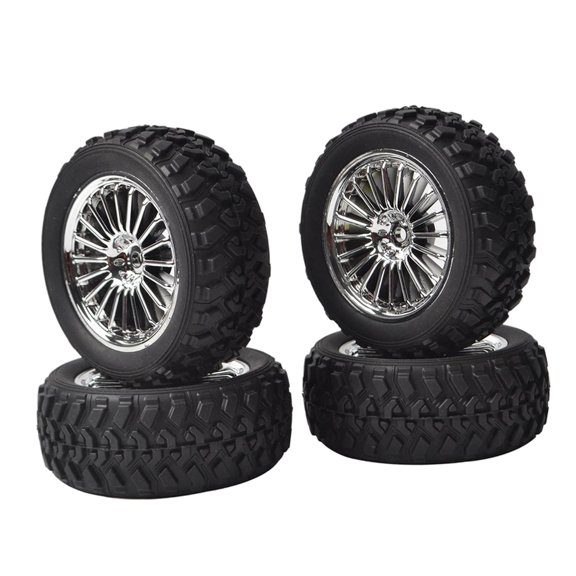 4Pcs RC Rally Rubber Tires&Wheel Rim 12mm 2.95inch for HSP HPI 1:10 Scale Car Accessories Spare Parts