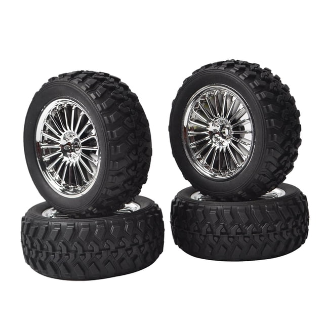 de 4 neumáticos y ruedas de rally RC 12 mm Hex 75 mm Resistente al para HSP HPI 1:10 Racing Repuesto de piezas