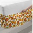 thumbnail image 2 of Orange and Yellow Bed Skirt, Repetitive Cartoonish Pumpkins with Petals and Seeds Print, Elastic Bedskirt Dust Ruffle Wrap Around for Bedding Decor, 4 Sizes, Marigold and Multicolor, by Ambesonne, 2 of 2