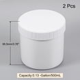 thumbnail image 2 of Uxcell Empty Plastic Paint Pail with Sealing Lid 0.13 Gallon White 2 Pack, 2 of 6