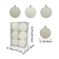 thumbnail image 5 of Christmas Balls, 6pcs White Shatterproof Ornaments Set Matte and Textured Plastic Hanging Decorations for Christmas Tree Holiday Party Home Decor 2025, 5 of 9