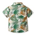 thumbnail image 6 of Boy's Floral Printed Hawaiian Shirt Button Down Short Sleeve Kids Summer Beach Holiday Shirts for Girls 1-13 Years, 6 of 7