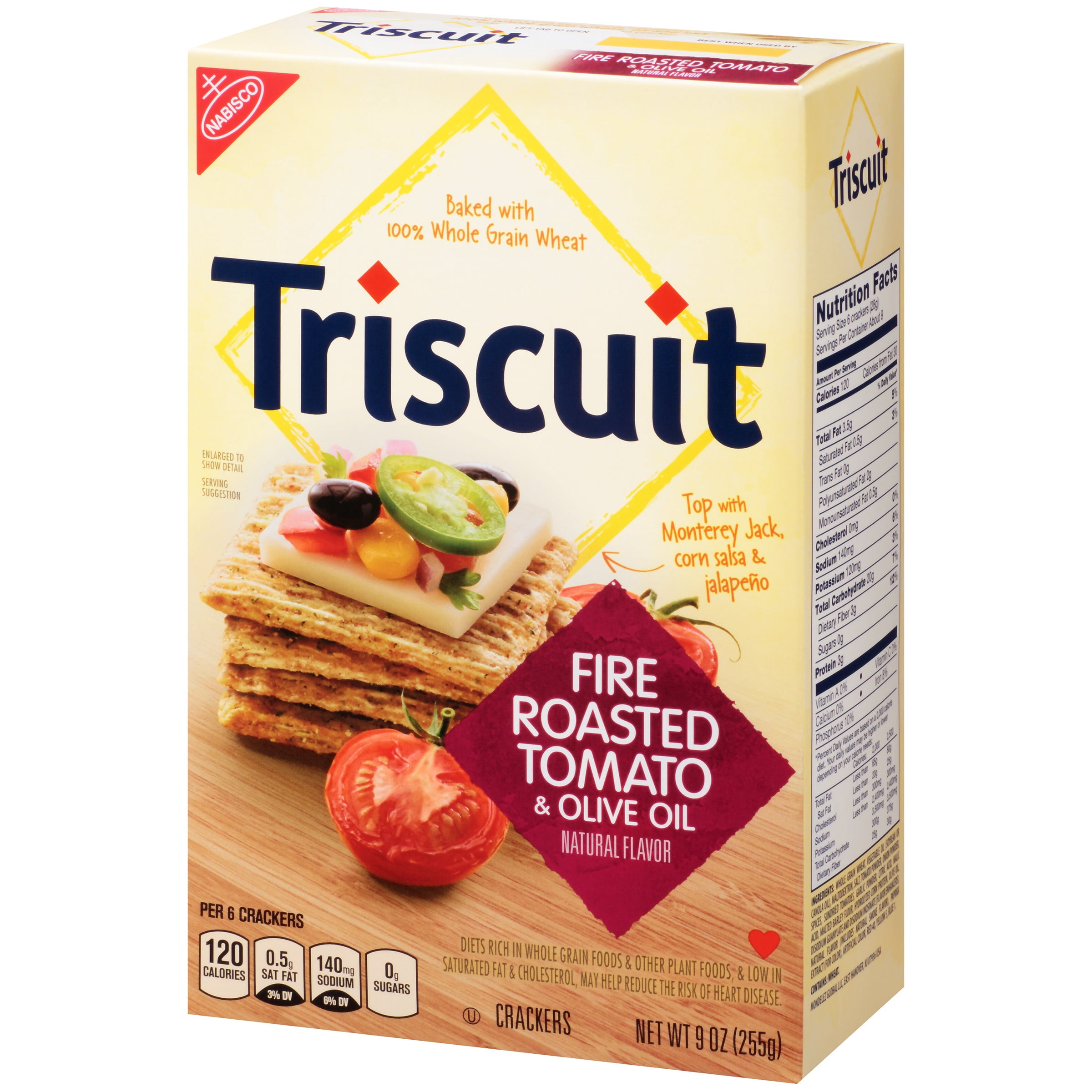 Nabisco Triscuit Fire Roasted Tomato & Olive Oil Crackers, 9 Oz.