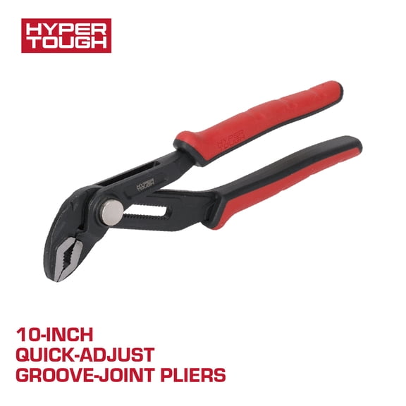 Hyper Tough 10-Inch Quick-Adjust Groove Joint Pliers