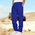 thumbnail image 4 of Tdoqot Mens Pants Casual Baggy With Pockets Open Bottom Mens Sweatpants Blue Size S, 4 of 6
