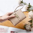 thumbnail image 3 of Bolsa de herramientas Carteras de mujer beige pequeñas carteras de mujer con pulsera plegable Rfid para monedero con correa de mano, 3 of 5