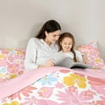 thumbnail image 5 of jejeloiu Cute Flowers Queen Comforter Set,Kawaii Floral Blossom Bedding Sets,Pink White Yellow Bedding Comforter Set For Girls Kids,Microfiber Bedroom Decor Reversible,3-Piece, 5 of 8
