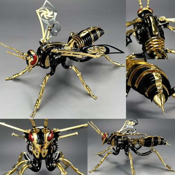 3D Metal Puzzles for Adults: The Northern Giant Hornet Model Kits, 3D Metal Puzzle Mechanical Wasp Building Blocks, Difficult DIY for Assembly, Birthday Gifts for Men