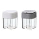 thumbnail image 4 of Dispensador de salero 4 en 1 Yuarrent tarro de condimentos transparente 4 compartimentos tapa Blanco Gris, 4 of 6