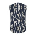 thumbnail image 6 of Women's Button Up Casual Loose Fit Round Neck Sleeveless Printed Tank Top For Summer, 6 of 6