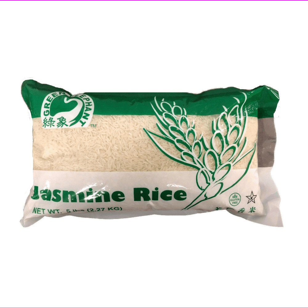Green Elephant Thai Jasmine Rice, 5 Lb, Exp