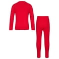 thumbnail image 2 of Doomiva Kids Compression Shirts and Pants Long Johns Fleece Lined Thermal Underwear Set Gym Workout Red 110, 2 of 7