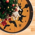 thumbnail image 5 of FMSHPON Halloween Witch Xmas Christmas Tree Skirt Stand Mat for Holiday Party Decoration Indoor Outdoor 48 inches, 5 of 6