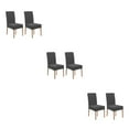 thumbnail image 1 of Youkk 2pcs/set Dirt-proof Velvet Chair Covers - Exquisite Craft Elastic Belt Machine Washable Dining Room Grey 2 pcs 3Set, 1 of 6