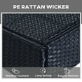 thumbnail image 4 of Outsunny Wicker Patio Lounger Set with Padded Cushions, Black/Cream, 4 of 10