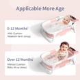 thumbnail image 3 of COOSEYA Baby Bathtub ,Collapsible Baby Bathtub , Bath Tub with Cushion and Thermometer ,Newborn to Toddler Portable Travel Multifunctional Bathing 0-2 Years (Bear/Pink), 3 of 8