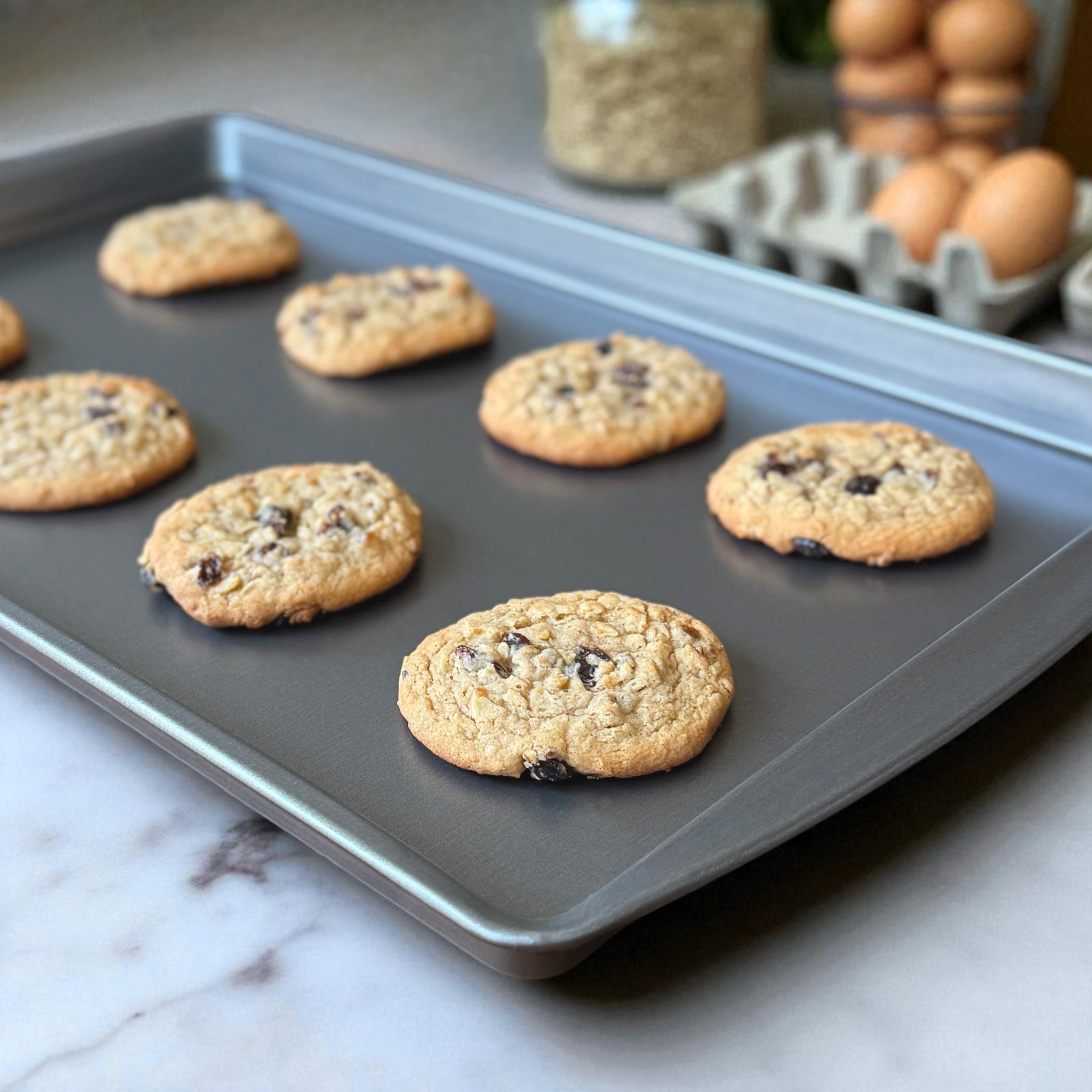 (4 pack) Mainstays Large Nonstick 17" x 11" Rectangle Cookie Sheet Baking Pan, Gray