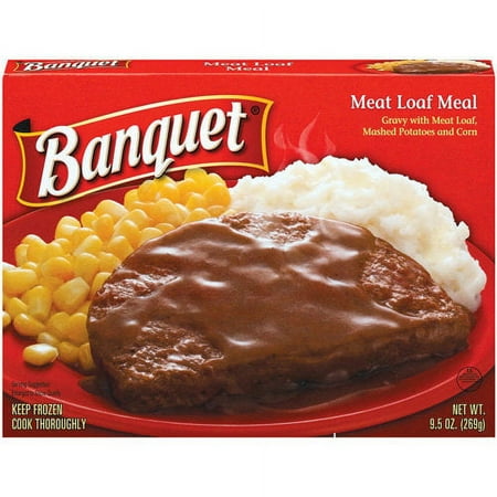 Banquet Gravy w/Meat Loaf, Mashed Potatoes And Corn Meal, 9.5 oz