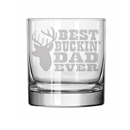 11 oz Rocks Whiskey Highball Glass Father Best Buckin Dad (Best Bourbon Whiskey Reviews)