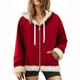 thumbnail image 5 of Wutalume Women's Fashion Casual Top Solid Color Long Sleeve Pet Pocket Hoodie Sweatshirt, Comfortable Fit, Ideal for Daily Wear, Outdoor Activities, and Pets,Red L, 5 of 5