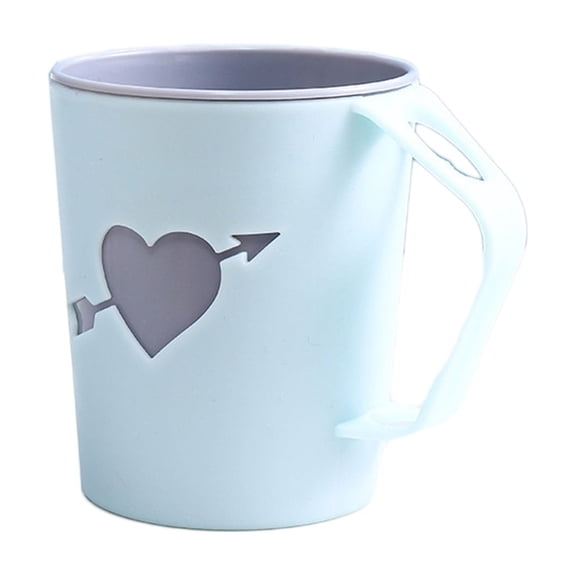 Bathroom Mouthwash Cup, 360ML, PP Material Anti-Drop Toothbrush Cup (Blue)