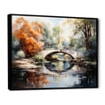 thumbnail image 2 of Designart "Beige Bridge expressionist Crossing An II" Architecture Floater Framed Canvas Art Print, 2 of 7