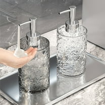 Foaming Hand Soap Dispenser, Refillable Pump Bottle, Stainless Steel, for BathroomKitchen, Leakproof, Easy-Press, Foam Soap Pump, Body Wash, Hand Sanitizer, Soap Dispenser, Liquid Soap Bottle