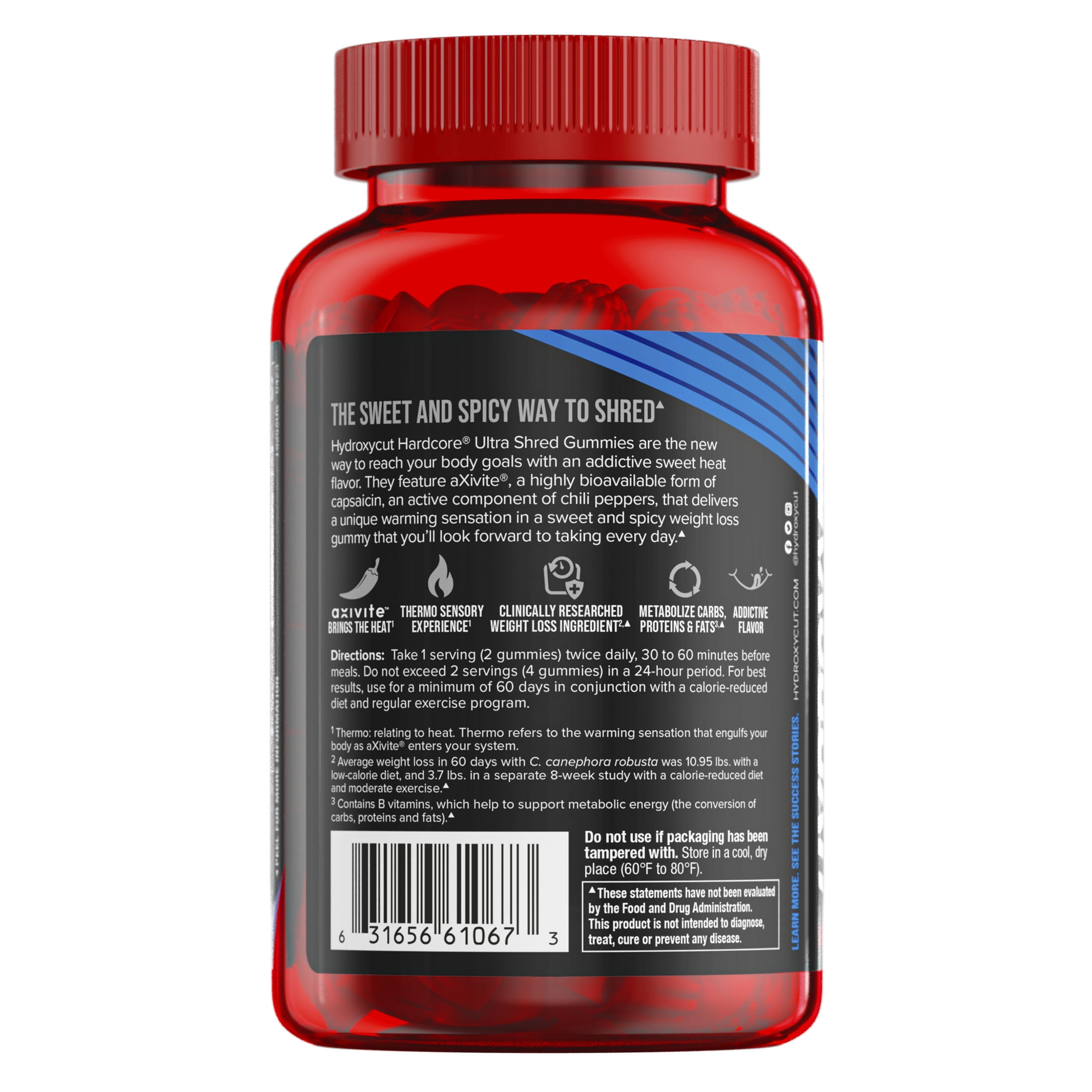 l carnitine vs hydroxycut Hydroxycut Hardcore Ultra Shred aXivite Weight Loss Gummies, Thermogenic Supplement, Sweet Heat, 60 Ct