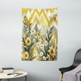 thumbnail image 3 of Ambesonne Floral Eucalyptus Tapestry Wall Hanging, Botanical Chevron, 40"x60", Mustard and Laurel Green, 3 of 3