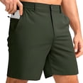 thumbnail image 4 of Domzle Men's Casual Golf Shorts Lightweight Stretch Quick-Dry Shorts for Hiking Work with Pockets Army Green 3XL, 4 of 4