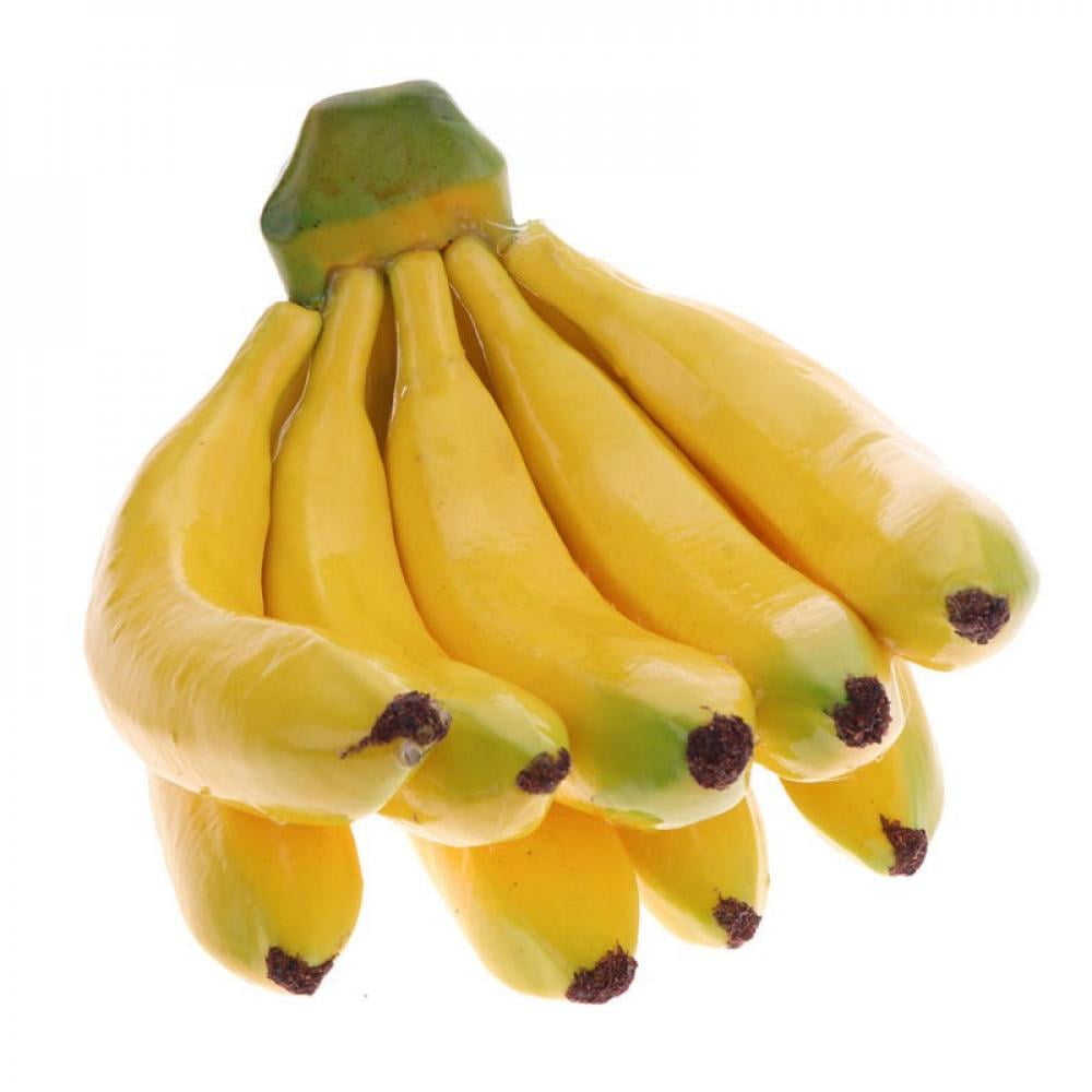 Yannee Lifelike Artificial Banana Bunch,Fake Fruit Realistic Bananas,Vivid Fruit for Prop Party Decor