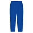thumbnail image 4 of Women's Pants Fashion Yoga Pants Women Leggings For Summer High Waist Pant Knee Length Slim Fit Yoga Cropped Trouser, 4 of 7