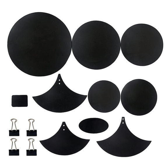 Tomshine Cymbal Drum Mute Pads Drum Mute Pad Mat Drum Head Pad & Sound Off Blocks Belt Mat with 4 Binder Clips for Drum Practice Mute Pad Set Drum