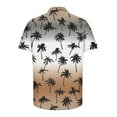 thumbnail image 4 of Blusa y camisa de manga corta con cuello vuelto Camisa casual para hombre Camisa de bolos vintage de manga corta Camisas de verano de playa cubana Camisa con botones Blusa para hombre Poliéster, 4 of 5