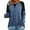 Blue, variant on Lightweight Sweatshirt for Women's Casual Crew Neck Pullover Tops Colorblock Soft Waffle Knit Shirts Long Sleeve Tunic Top