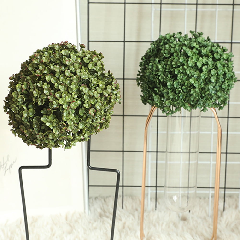 Yirtree Artificial Green Plant Decorative Balls, Indoor Topiary Bowl Filler  Greenery Balls, 4.72 Inch Diameter, Set of 2