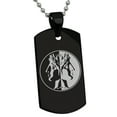 thumbnail image 1 of Stainless Steel Janus Greek God of Beginnings Engraved Dog Tag Pendant Necklace, 1 of 1