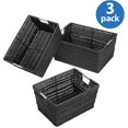 thumbnail image 6 of Whitmor Rattique® Storage Tote Baskets - Set of 3 - Black, 6 of 8