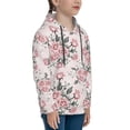 thumbnail image 3 of Lsque Rose Flowers Patten Youth Hoodie Sweatshirt Pullover with Kangaroo Pocket Boys and Girls Hoodie Warm Hoodie for Kids-Large, 3 of 6