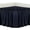 Navy Blue, variant on Wrap Around Bed Skirt Three Fabric Sides Elastic Dust Ruffled 24 Inch Tailored Drop,Easy to Install Fade Resistant-Navy Blue, Queen/King