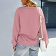 thumbnail image 6 of Duoif Womens Sweatshirt, Oversized Crew Neck Sweatshirt - Women's Fall Pullover Sweatshirt for Women Light Pink XXXL, 6 of 6