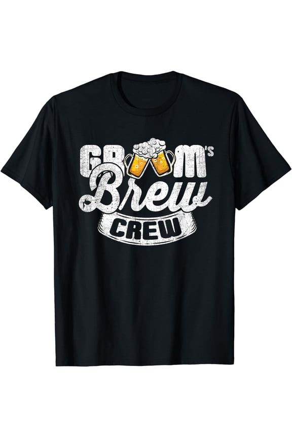 Grooms Brew Crew - Groomsmen & Best Man T Shirt T-Shirt