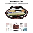 thumbnail image 4 of Tote Bag for Women - Halloween Red Pumpkins Pattern Shoulder Bag - Large Utility Work Duffle Bag with Zipper Handbag for Travel, Work, Sprots, 4 of 5