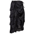 thumbnail image 3 of WTXUE Skirts, Flutter Ruffle, Women Skirt Skirt Solid Mid-Length Women's Plus, Black Size XXL, 3 of 6