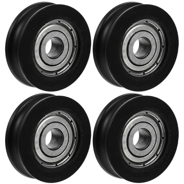 4 Pcs Poulie de Rainure en U Guide Roue en U pour Quincaillerie Portes Fenêtres