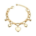 thumbnail image 1 of Pulsera para mujer, regalos para mujer, pulsera de corazón para mujer, pulsera de acero inoxidable, pulsera con dije de corazón, 1 of 3